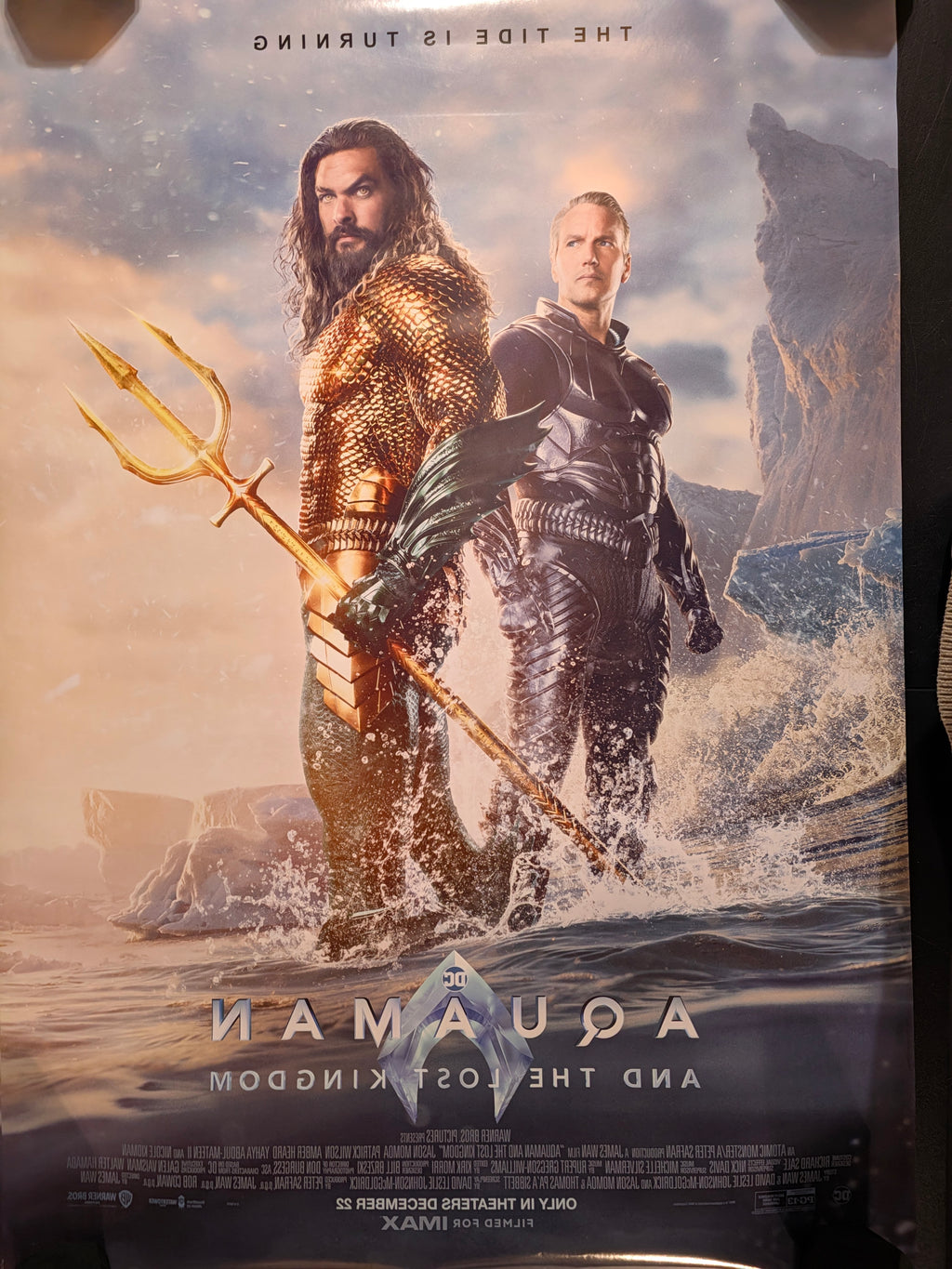 Aquaman Lost Kingdom 2023 Original 27x40 Double Sided Movie Poster Jason Momoa