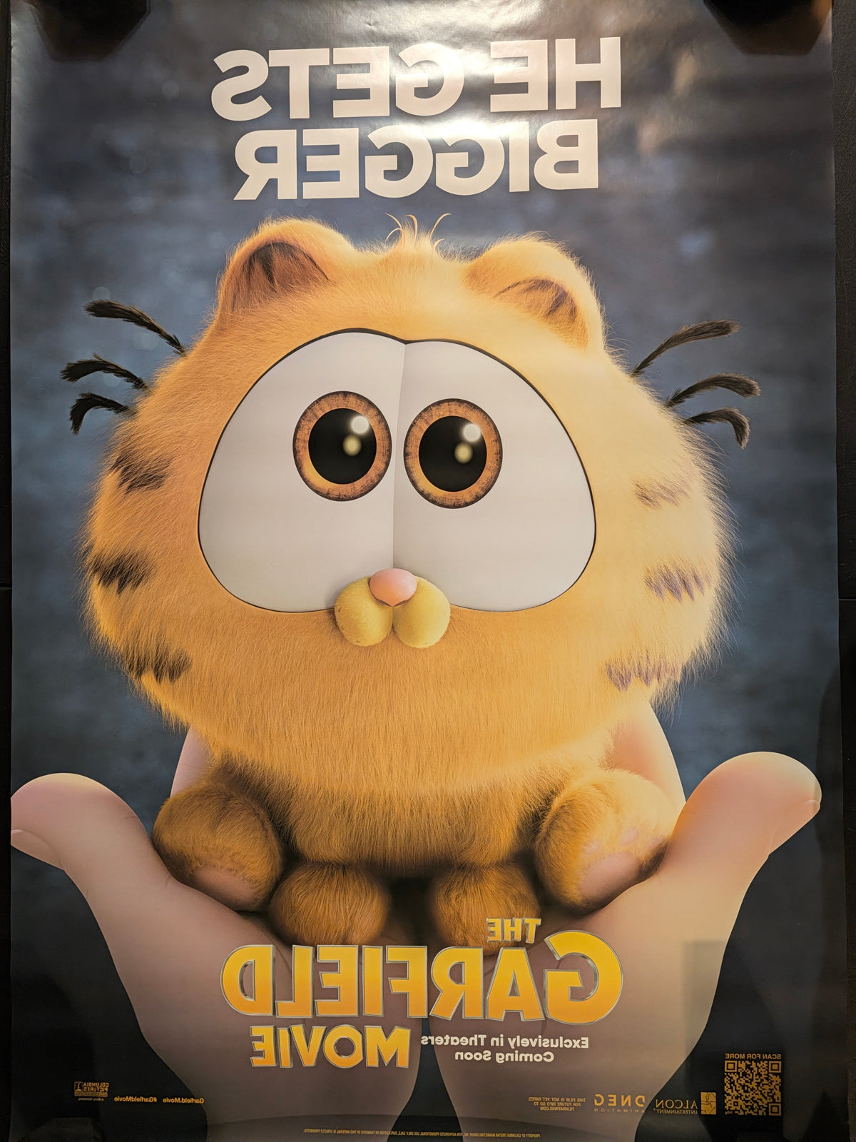 The Garfield Movie 2024 Original DS Movie Poster 27x40 Baby Garfield