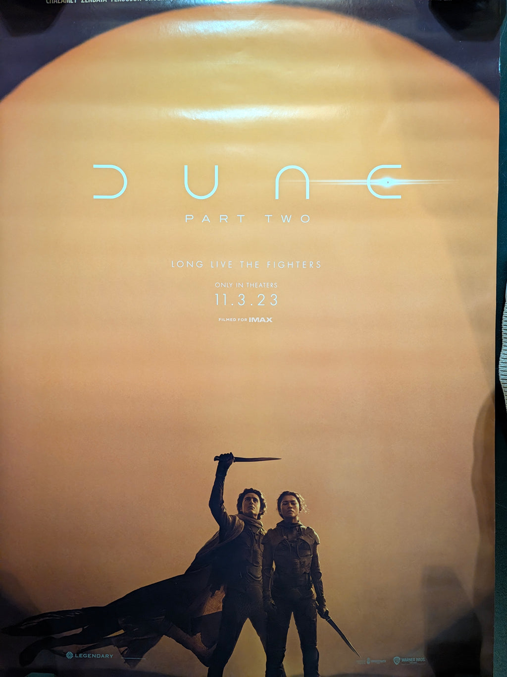 Dune Part Two 2024 Original 27x40 Double Sided IMAX Movie Poster Zendaya