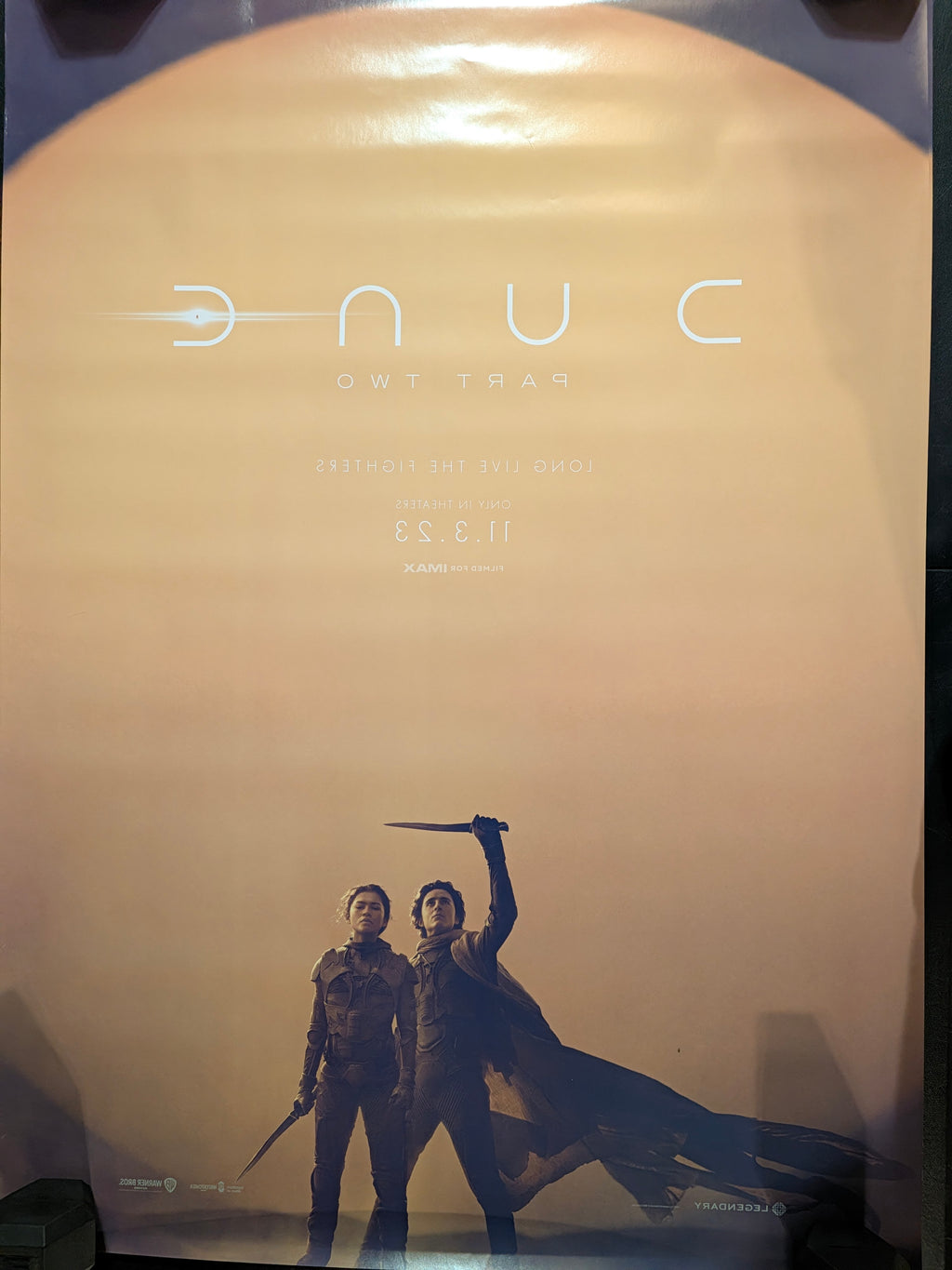 Dune Part Two 2024 Original 27x40 Double Sided IMAX Movie Poster Zendaya