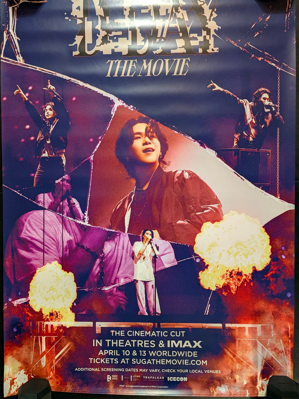 SUGA Agust D D-DAY The Movie 2024 Original 27x40 Double Sided BTS Poster