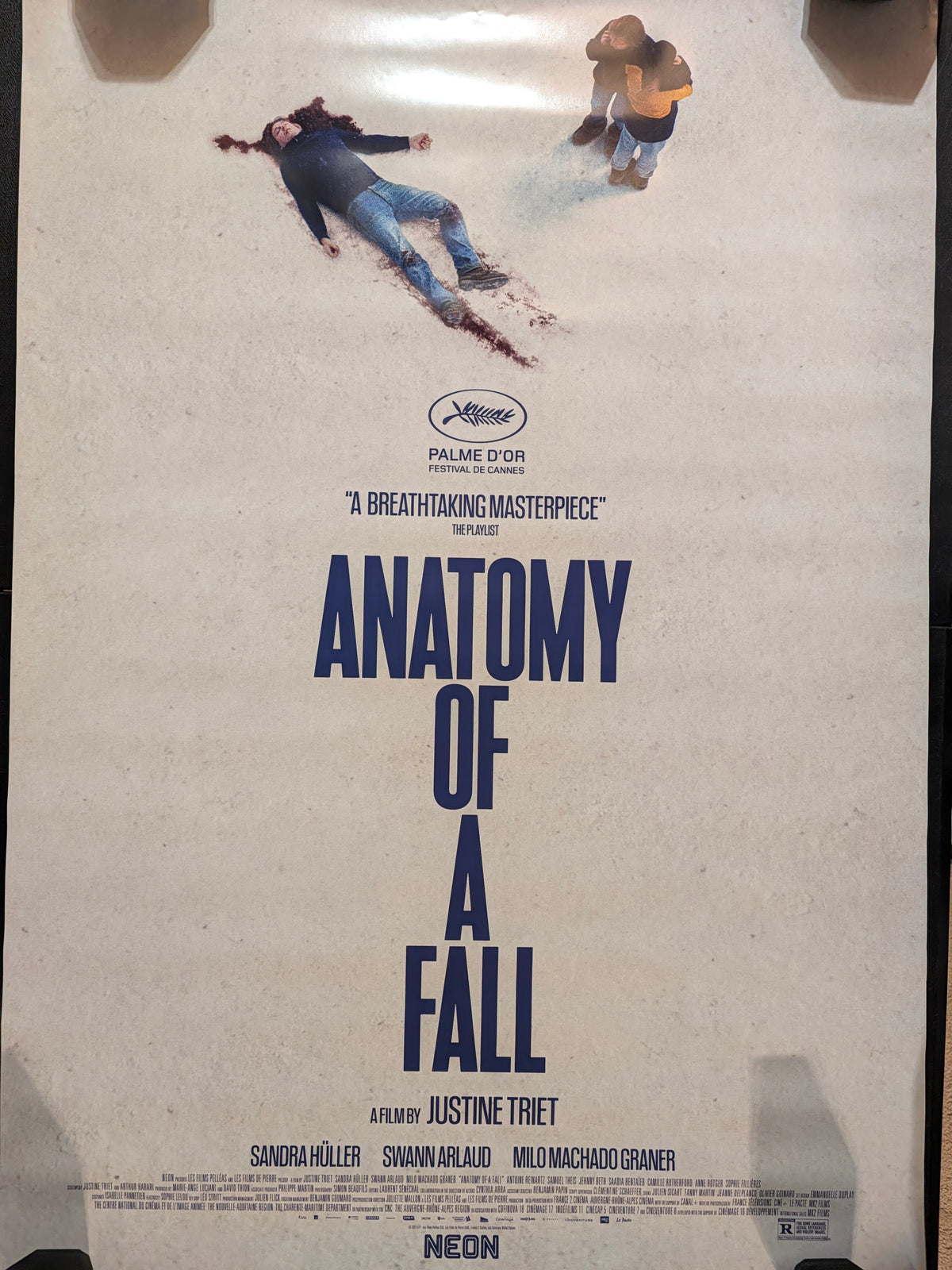 Anatomy of a Fall 2023 Original 27x40 Double Sided Movie Poster Oscar Cannes
