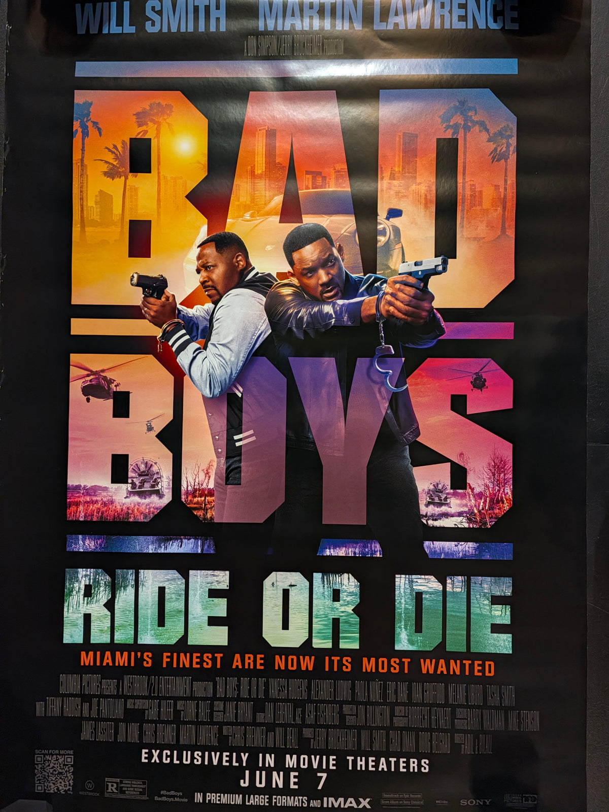 Bad Boys Ride or Die 2024 Original Movie Poster 27x40 DS Will Smith