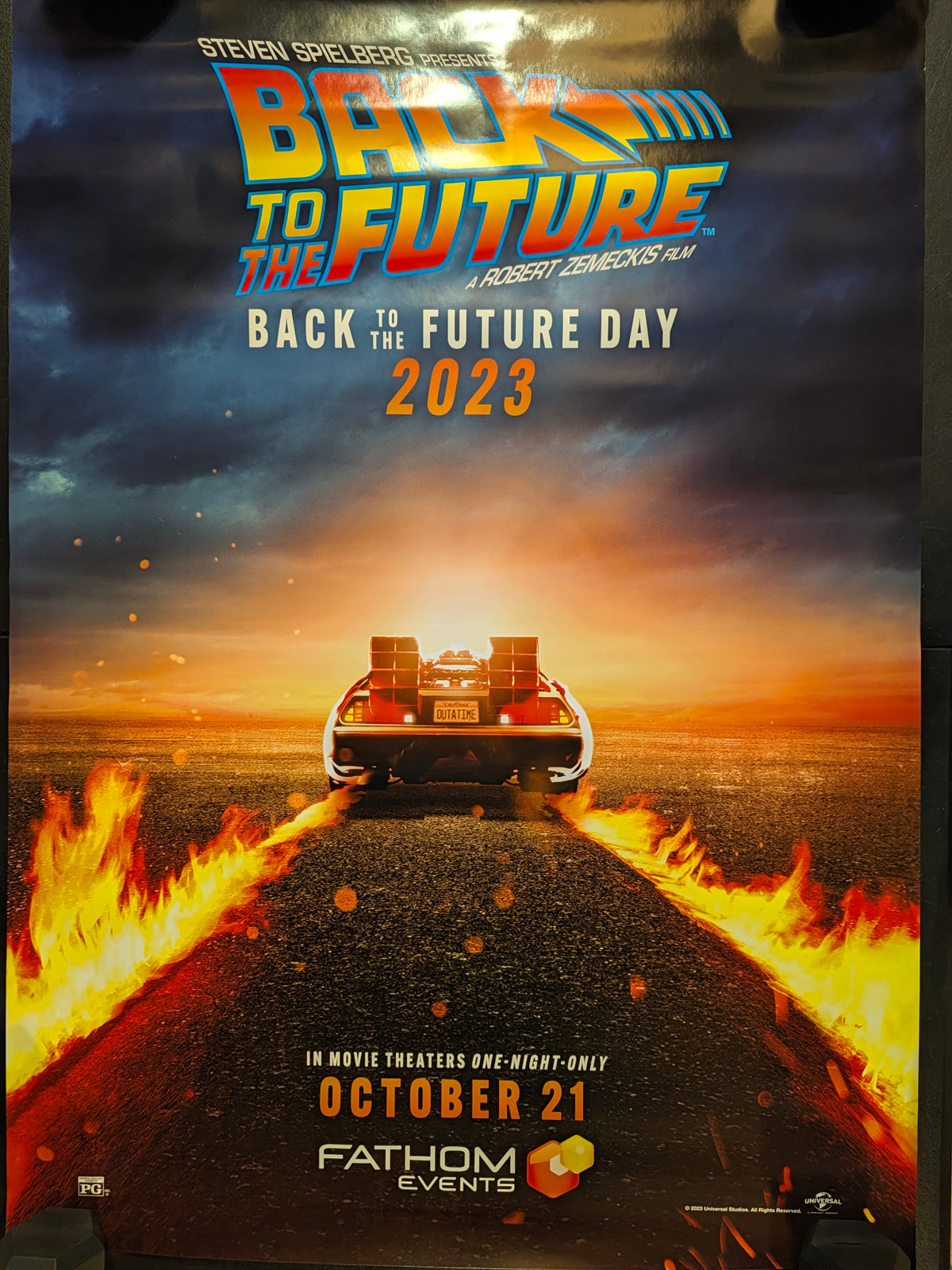 Back to the Future Day 2023 Original DS Movie Poster 27x40 DeLorean