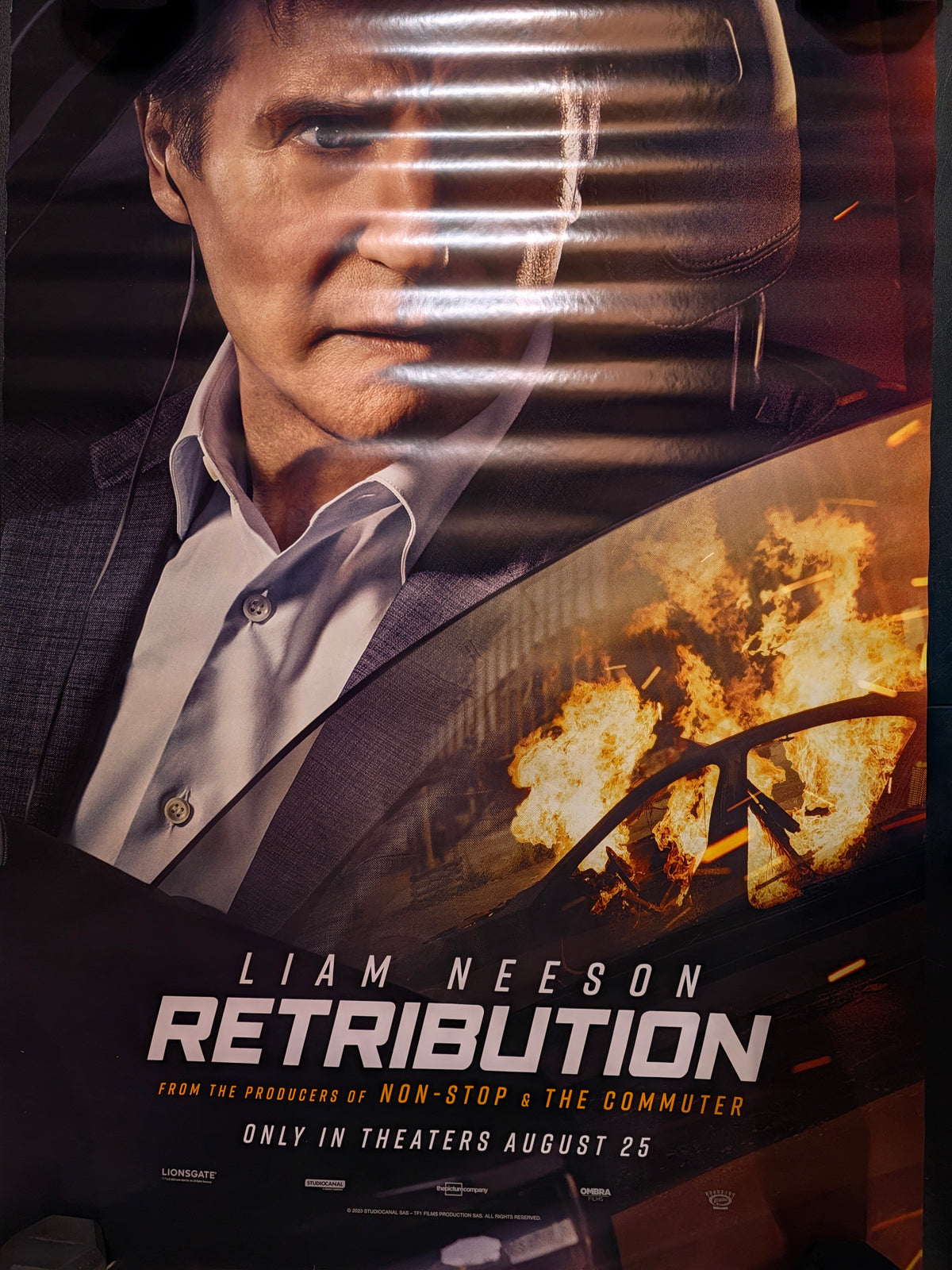 Retribution 2023 Liam Neeson Original DS Movie Poster 27x40 Lionsgate