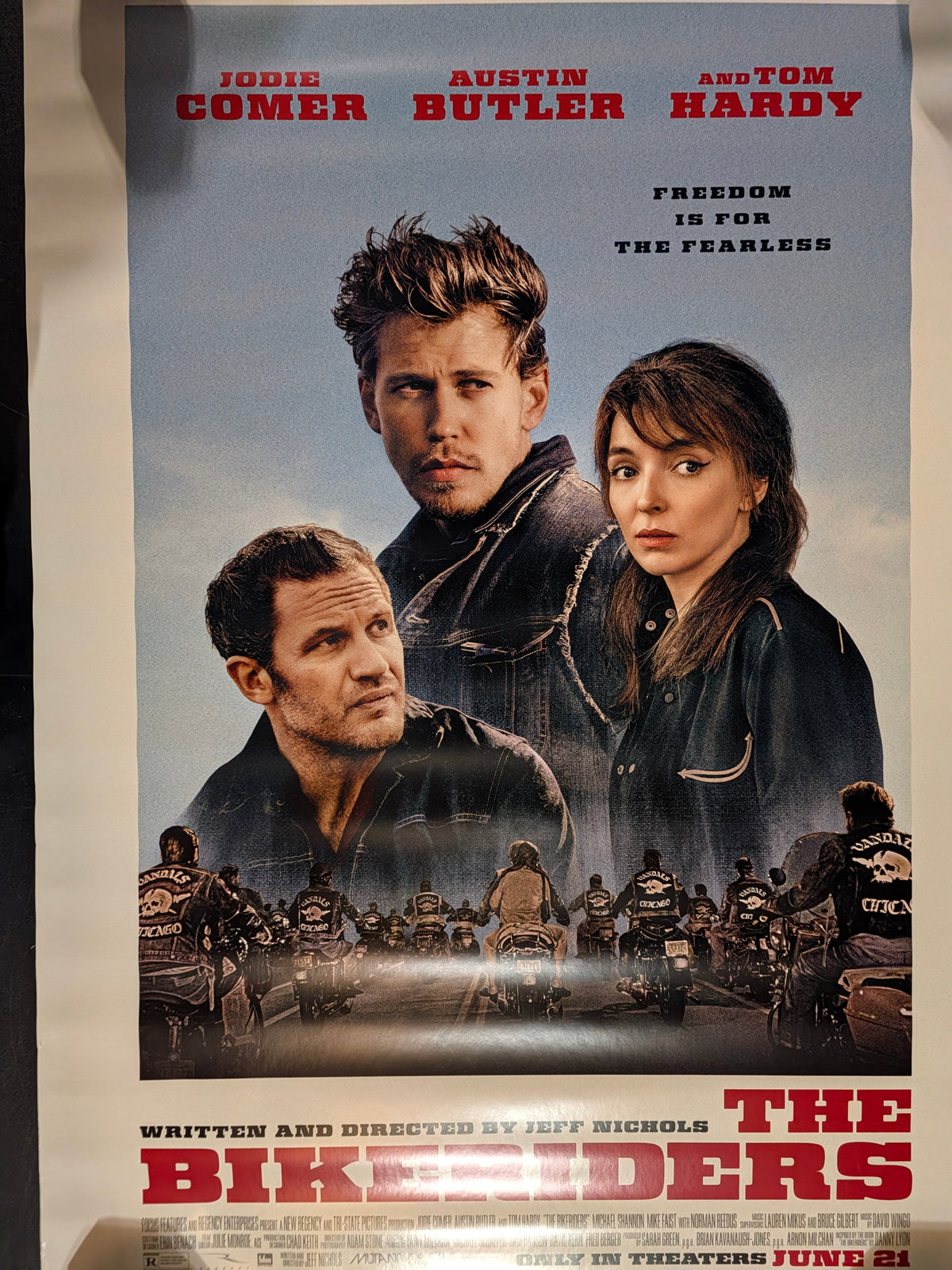 The Bikeriders 2024 Movie Poster 27x40 Double Sided Austin Butler Tom Hardy