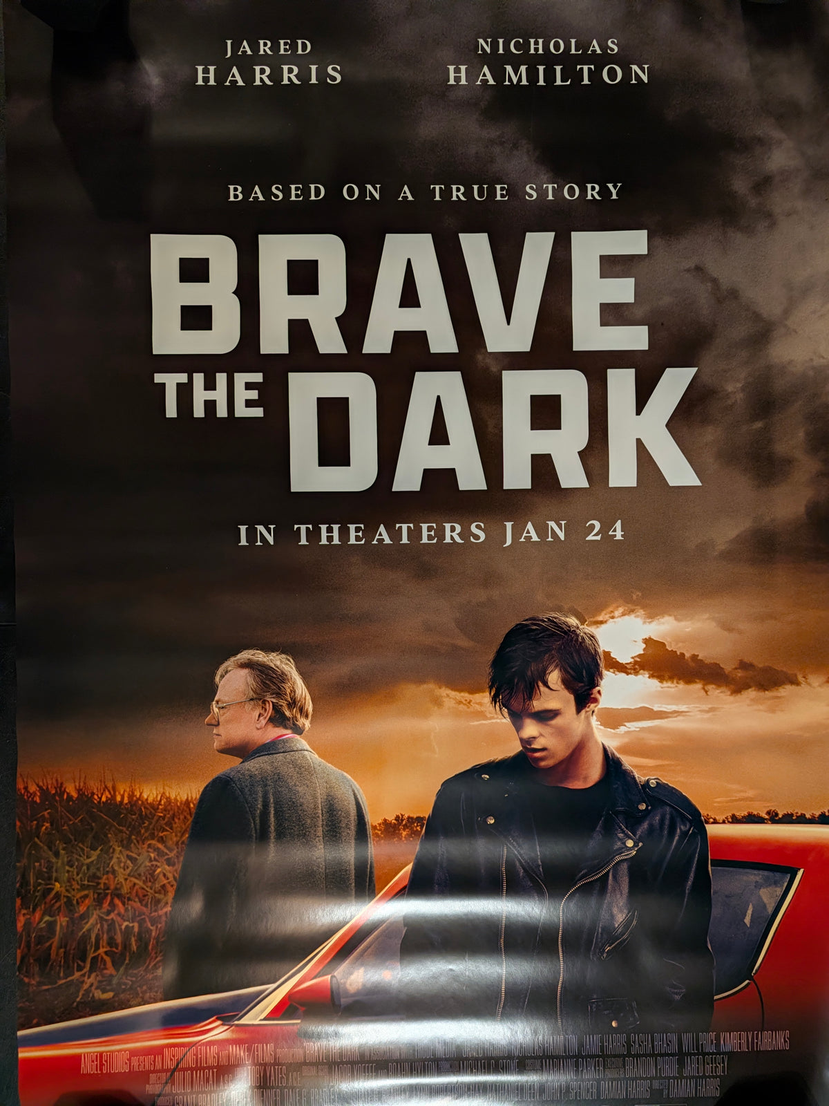Brave the Dark 2025 Movie Poster 27x40 Double Sided Jared Harris Nicholas Hamilton