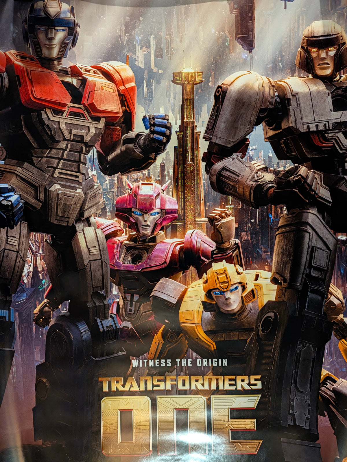 Transformers One 2024 Movie Poster 27x40 Double Sided Optimus Prime Megatron