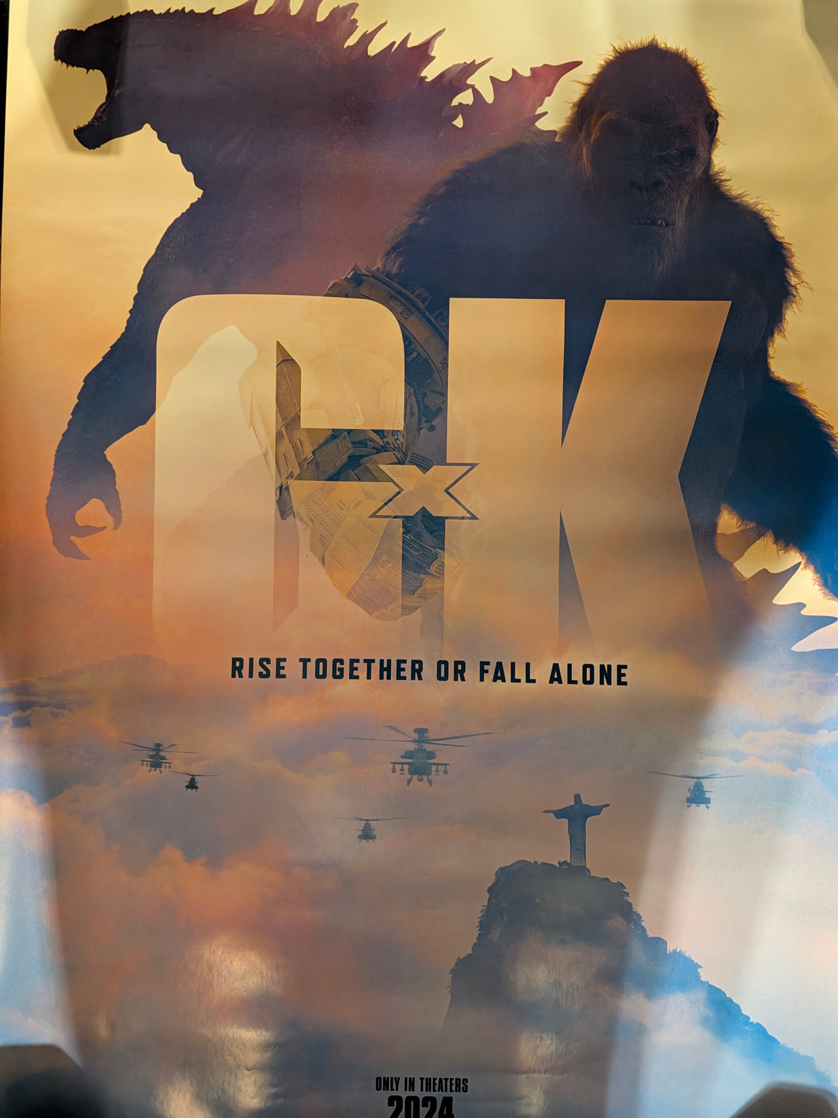 Godzilla x Kong The New Empire 2024 Movie Poster 27x40 Double Sided GxK