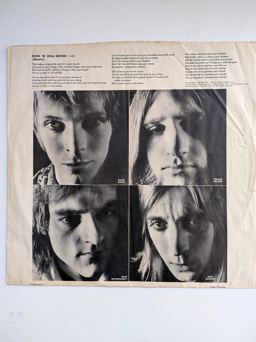 David Bowie - The Rise And Fall Of Ziggy Stardust And The Spiders From Mars - LP Used VG+