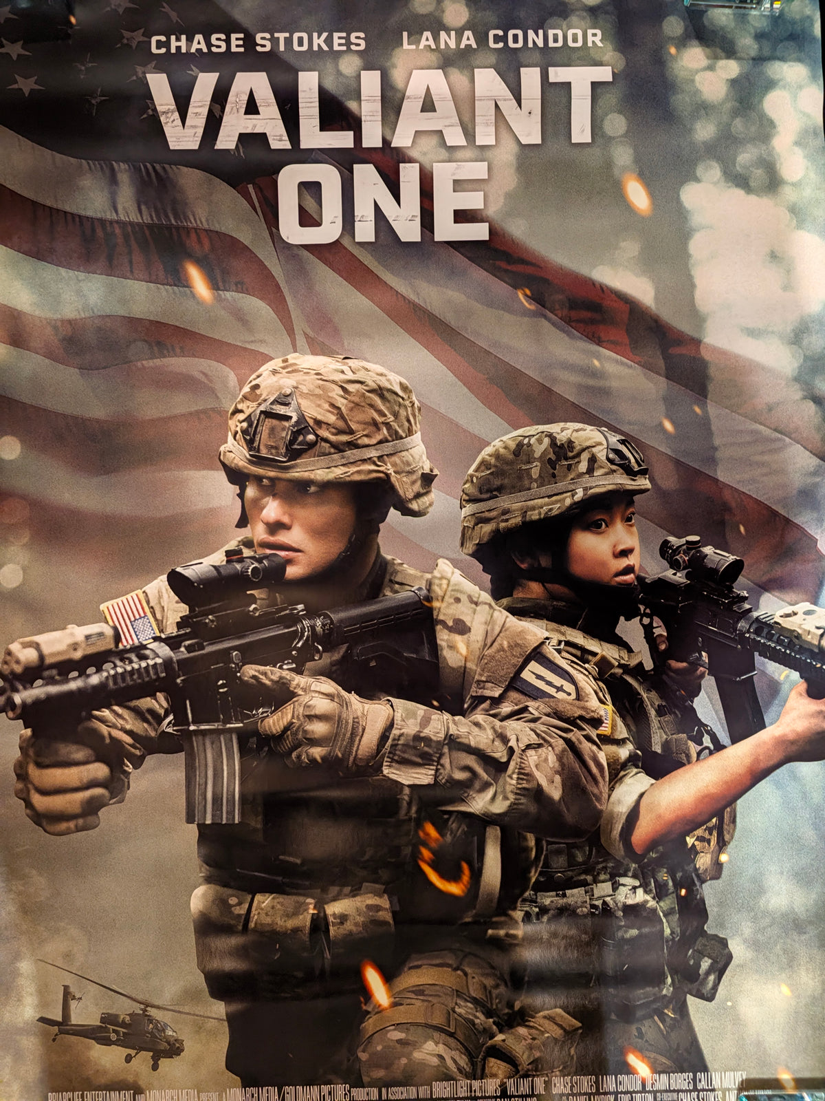Valiant One 2025 Movie Poster 27x40 Double Sided Chase Stokes Lana Condor