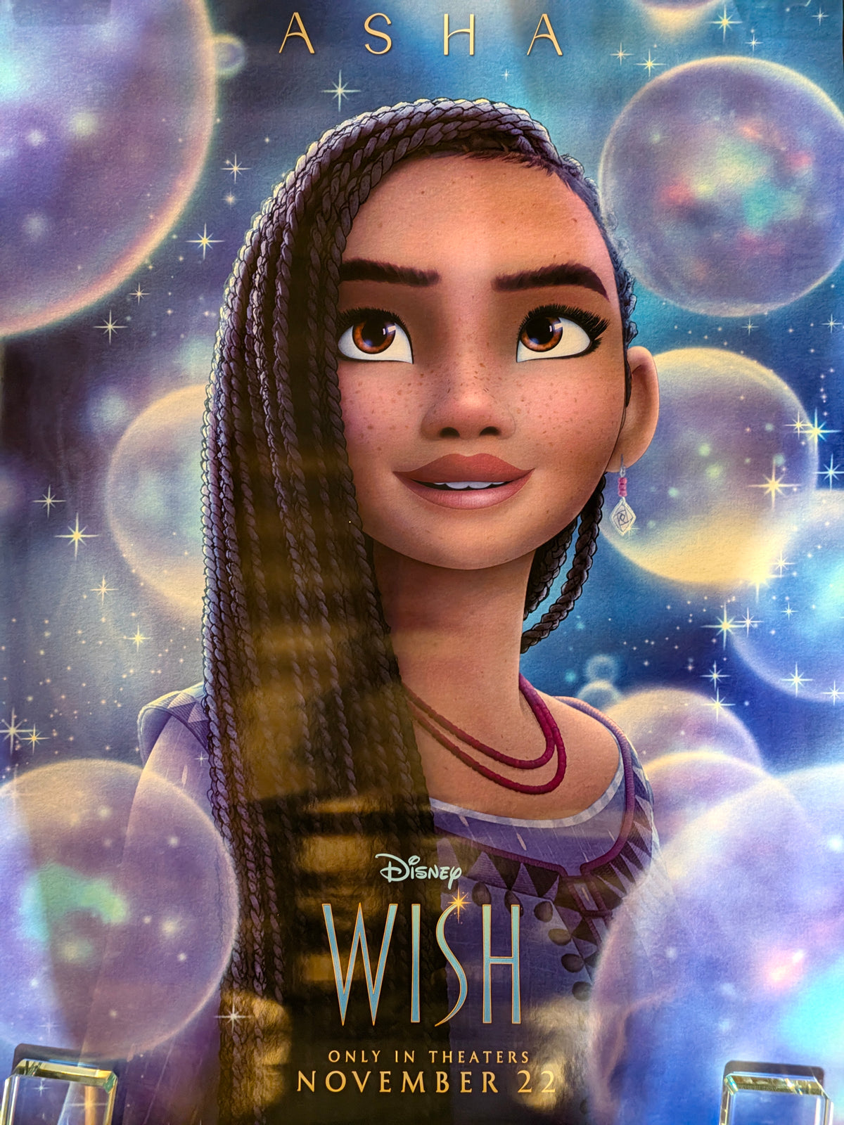 Wish 2023 Movie Poster 27x40 Double Sided Disney Asha Ariana DeBose