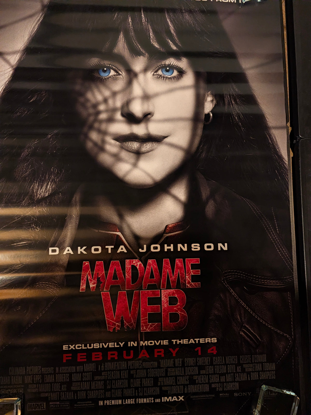 Madame Web 2024 Movie Poster 27x40 Double Sided Dakota Johnson Marvel