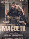 Macbeth Movie Poster 27x40 Double Sided Ralph Fiennes Indira Varma 2024