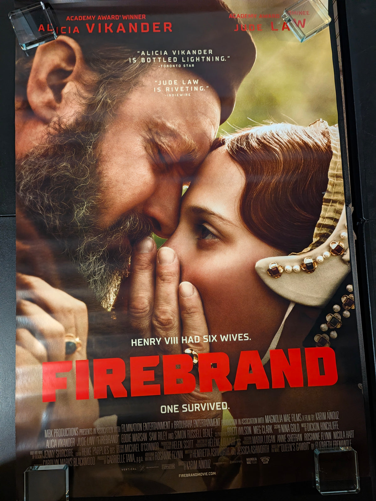 Firebrand 2024 Movie Poster 27x40 Double Sided Jude Law Alicia Vikander