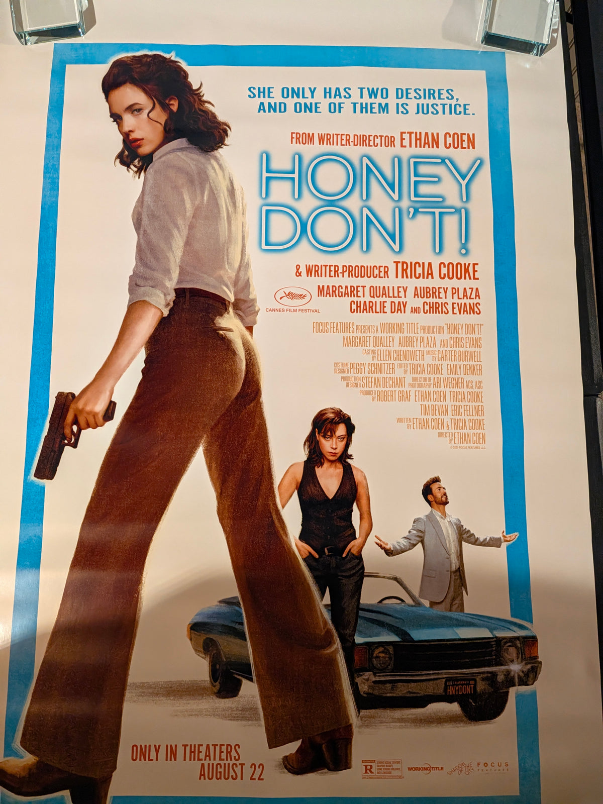 Honey Don't 2025 Movie Poster 27x40 Double Sided Margaret Qualley Aubrey Plaza