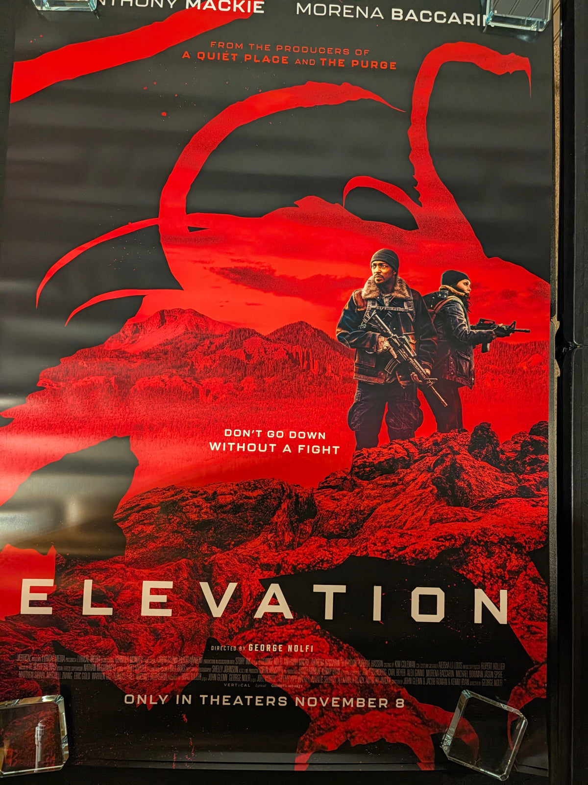 Elevation 2024 Movie Poster 27x40 Double Sided Anthony Mackie Sci Fi Horror