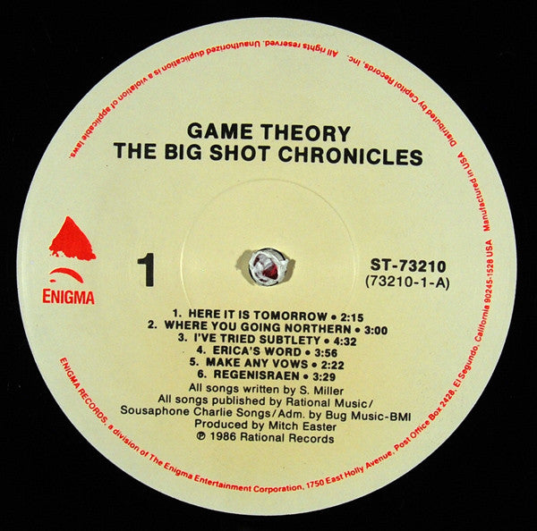 Game Theory - The Big Shot Chronicles - Used VG+