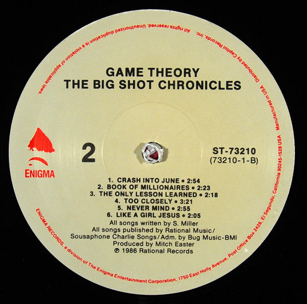 Game Theory - The Big Shot Chronicles - Used VG+