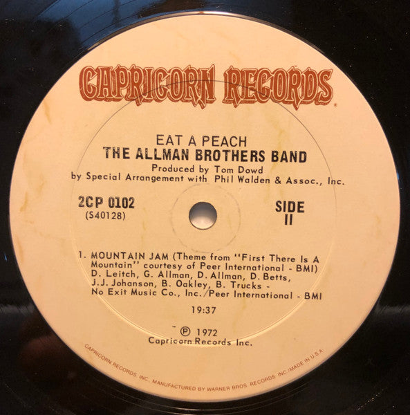 The Allman Brothers Band - Eat A Peach - Used VG+