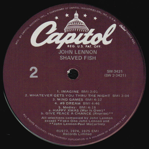 Lennon, Plastic Ono Band – Shaved Fish - Used VG+