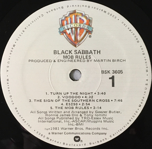 Black Sabbath – Mob Rules - Used VG+