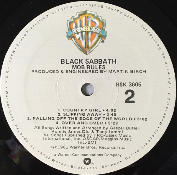 Black Sabbath – Mob Rules - Used VG+