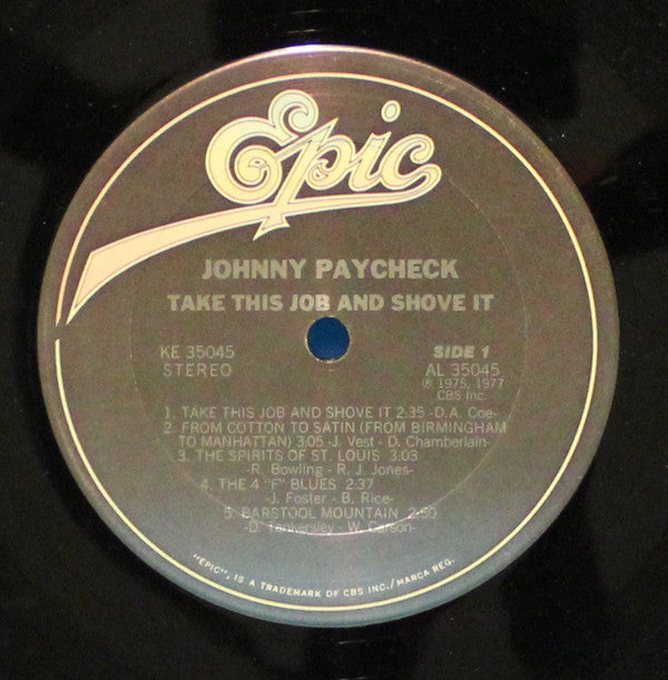 Johnny Paycheck – Take This Job And Shove It - Used VG+
