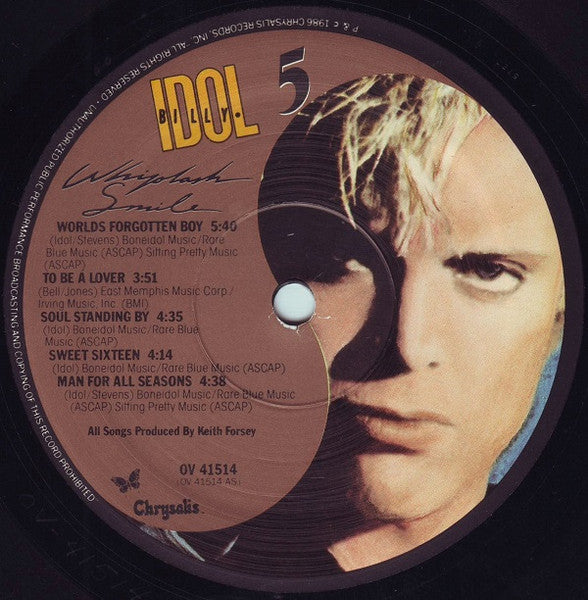 Billy Idol - Whiplash Smile - Used VG+