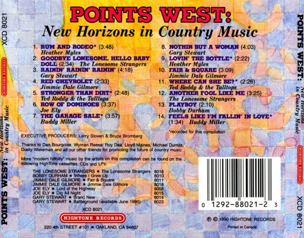Points West: New Horizons in Country Music by Various Artists (CD)