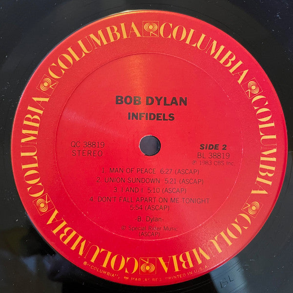 Bob Dylan – Infidels - Used VG+