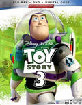Buzz Lightyear poses on the cover of the "Toy Story 3" Blu-ray, DVD, and Digital Code edition.
