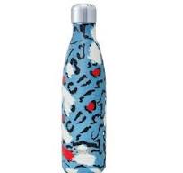 S'well Stainless Steel Water Bottle - 17 Fl Oz - Azure Leopard - Triple-Layered Vacuum-Insulated Containers Keeps Drinks Cold for 36 Hours and Hot for 18 - with No Condensation - BPA Free Water Bottle