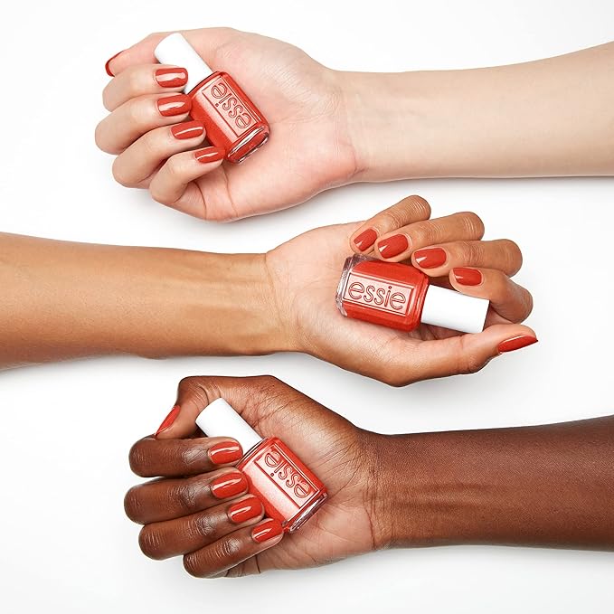 essie nail polish, ferris of them all collection, muted orange-red nail color with a shimmer finish, make no concessions, 0.4600 fl. oz. Pack (2)