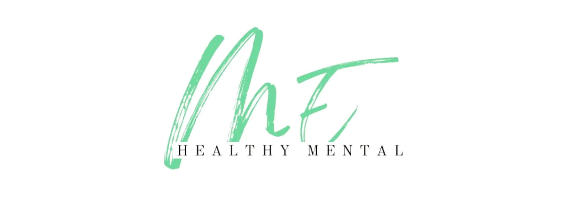Logo for 'Healthy Mental' with a stylized 'MF' on a white background