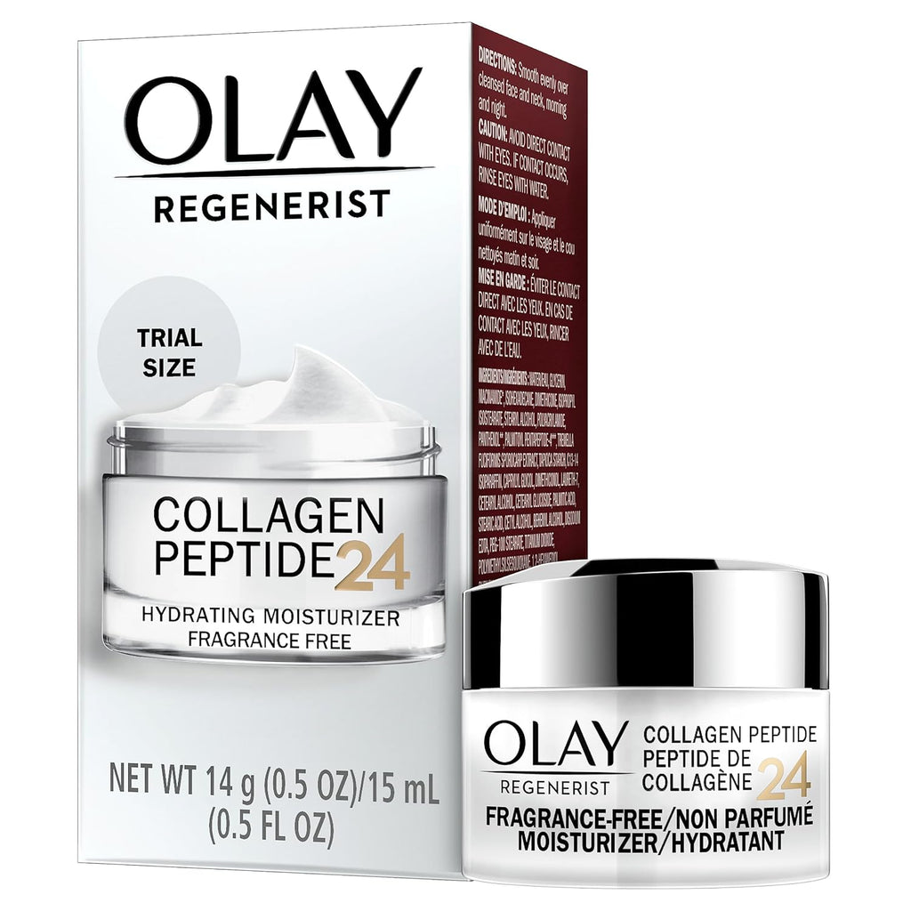 Olay Regenerist Collagen Peptide 24 Face Moisturizer, Trial Size, 0.5 oz
