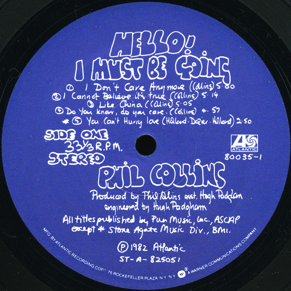 Phil Collins – Hello, I Must Be Going! - USED