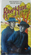 "Rawhide: Incident of Iron Bull" VHS tape shows cowboys, including a young Clint Eastwood, in a Western scene.
