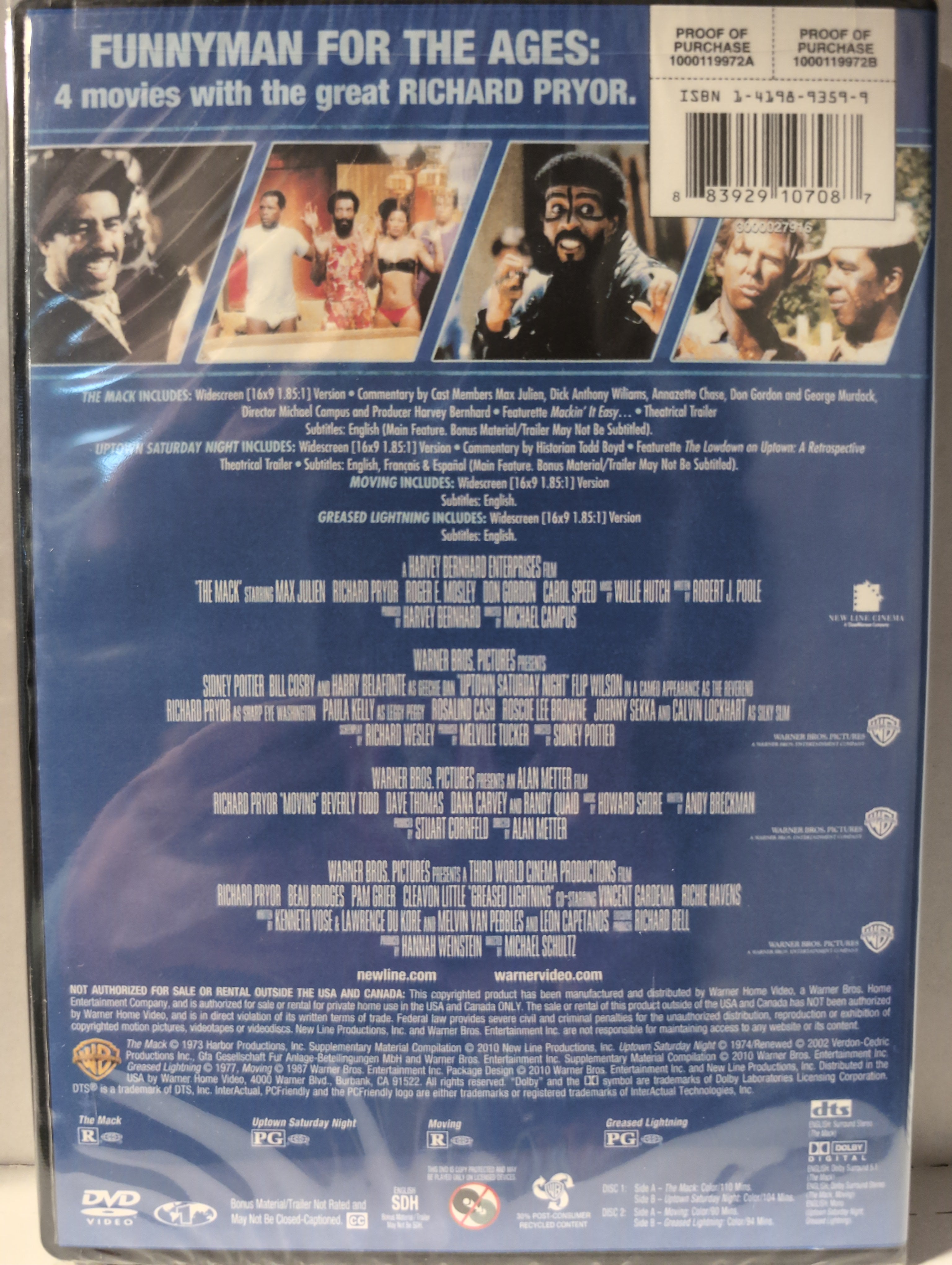 4 Film Favorites: Richard Pryor (Greased Lightning, The Mack, Moving, Uptown Saturday Night)