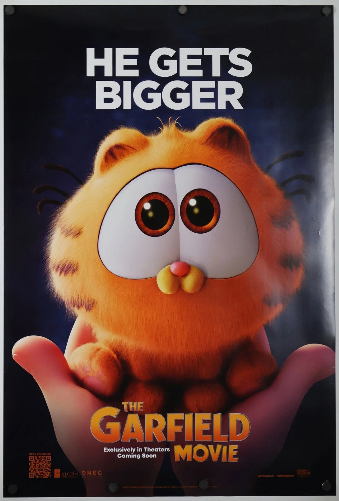 The Garfield Movie 2024 Original DS Movie Poster 27x40 Baby Garfield
