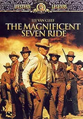 Lee Van Cleef leads the heroic cowboys in "The Magnificent Seven Ride," a classic Western movie.
