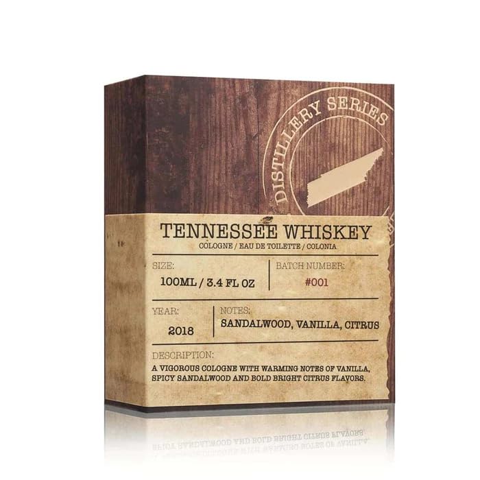 Tennessee Whiskey Eau de Toilette, Cologne for Men, 3.4 Oz