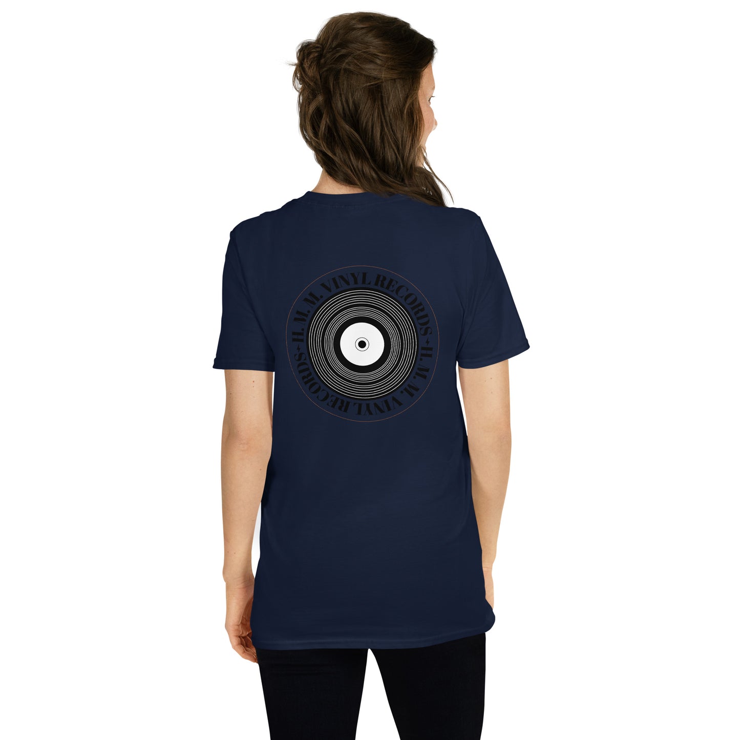 HMM Vinyl Records T-Shirt Front and Back Logo