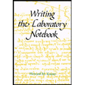 Book cover displays "Writing the Laboratory Notebook" by Howard M. Kanare with a background of Leonardo da Vinci's anatomical sketches.
