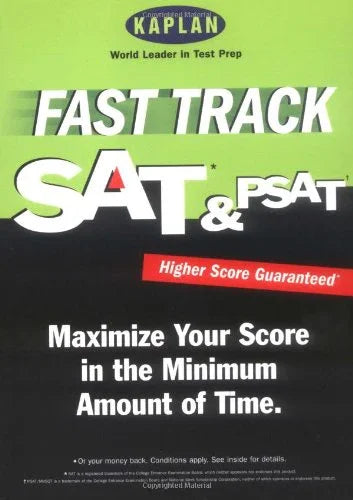Kaplan Fast Track SAT & PSAT (PROCRASTINATOR'S GUIDE TO THE SAT & PSAT) Paperback – April 1, 2001  Condition USED