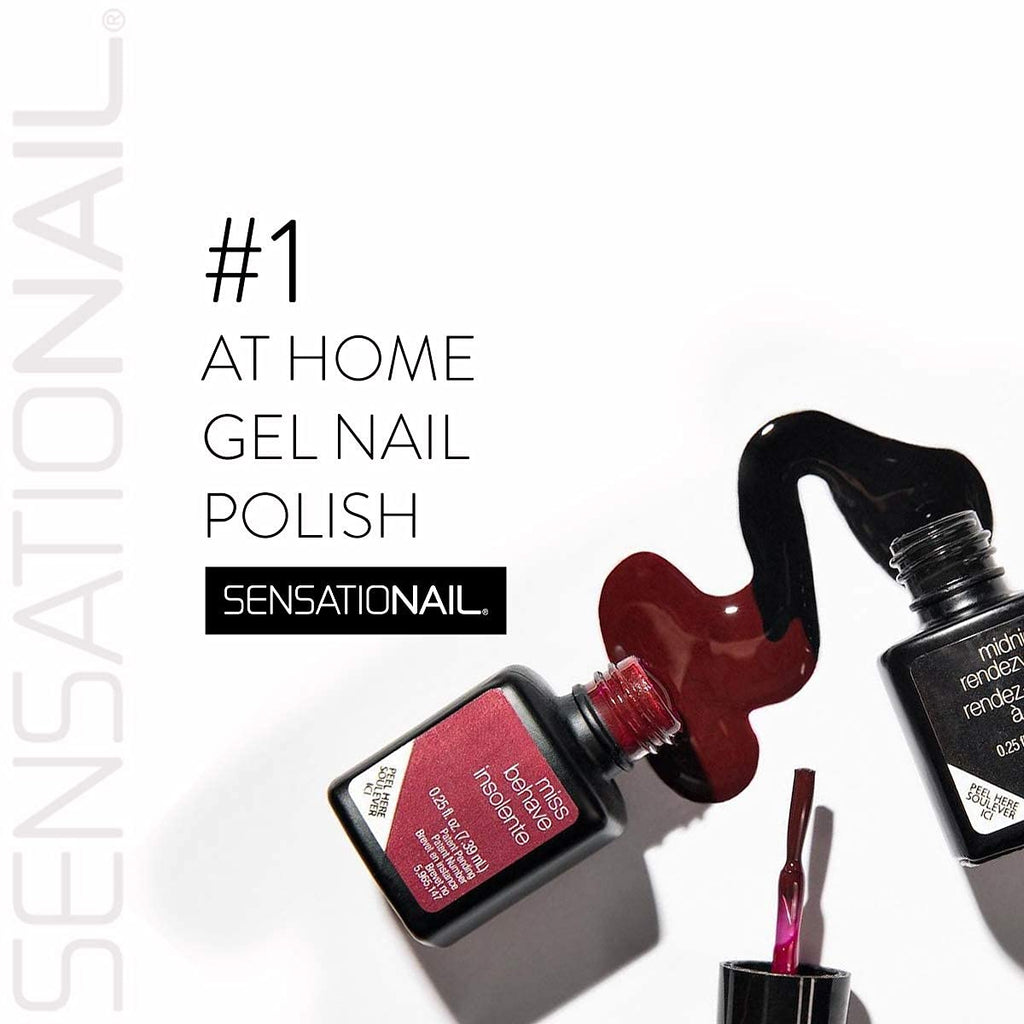 SensatioNail Gel Nail Polish Essentials Kit – Includes Nail Primer (3.54mL), Gel Base/Topcoat (7.39mL), and Nail Gel Cleanser (27.7mL) – DIY Manicure Kit for up to 2 Weeks of Wear