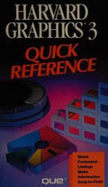 Viewers see the vintage Harvard Graphics 3 Quick Reference guide cover, showcasing early computer graphics.
