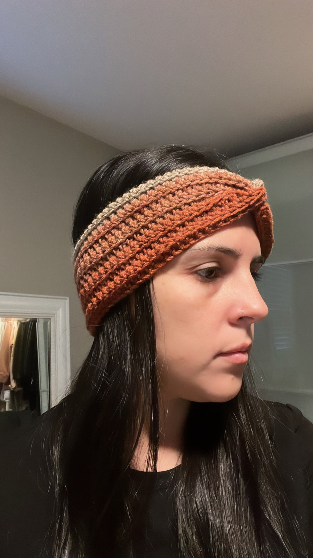 Ear Warmer / Crochet head warmer/Twisted Headband / Timberline Twist Headwarmer /  Headband