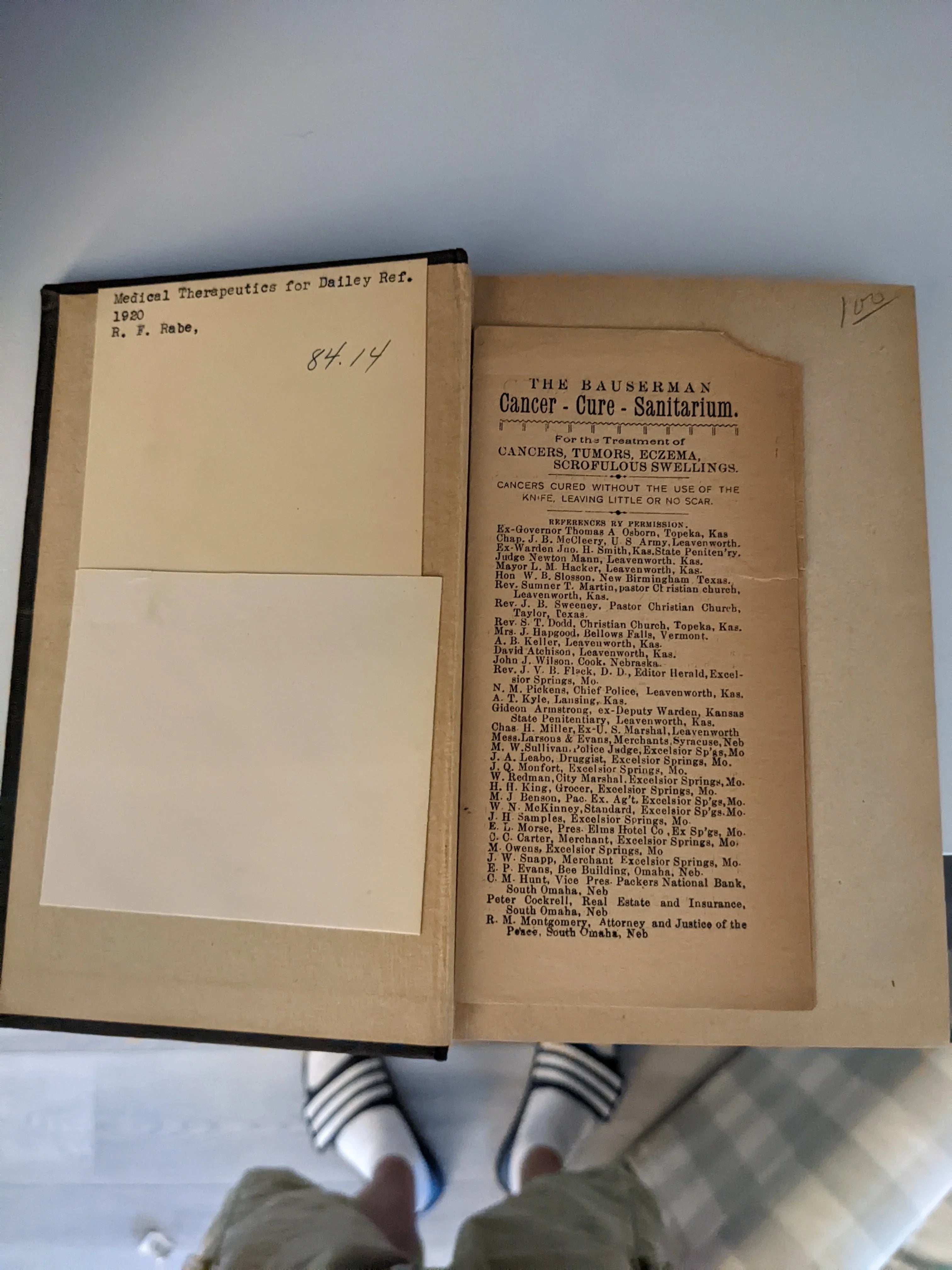 Medical therapeutics for daily reference 1920 (Not Leather Bound)  Condition USED