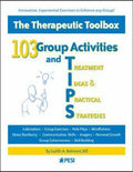 Judith Belmont's "Therapeutic Toolbox" book cover features 103 group activities and treatment tips for icebreakers, role plays, and mindfulness.
